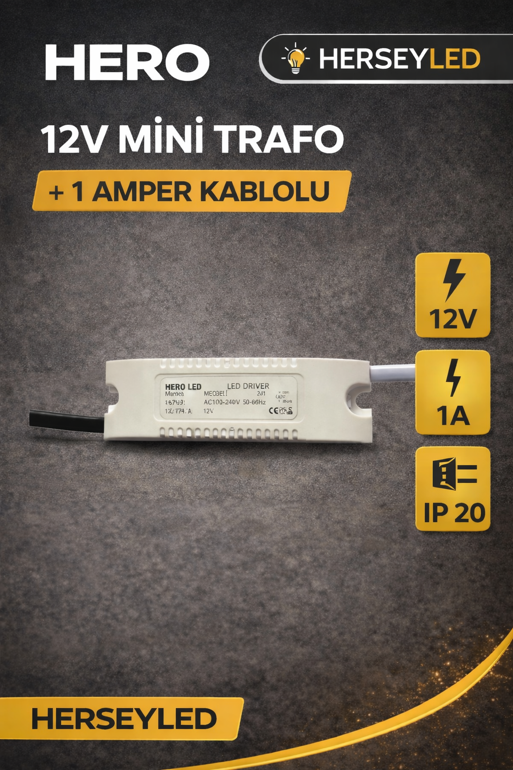 HERO  1 AMPER 12V MİNİ TRAFO