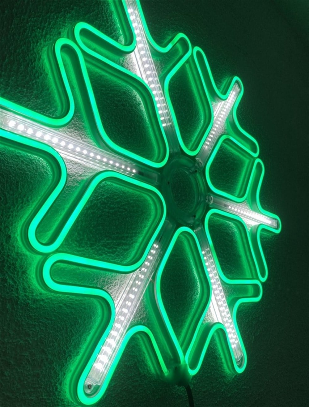 LED IŞIKLI KAR TANESİ YEŞİL