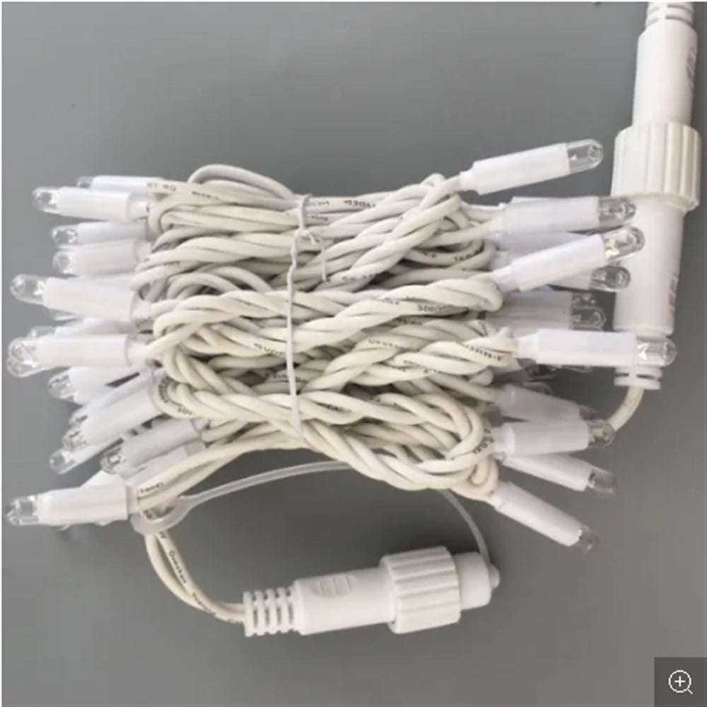 YILBAŞI LED IŞIK İP LED 10 MT MAVİ SABİT IP65 BEYAZ KABLO AL-80