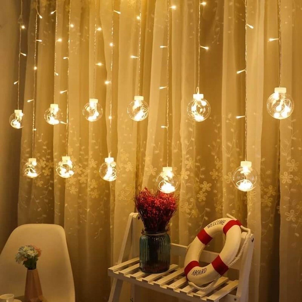 ALLES YILBAŞI SAÇAK LED TOP LEDLİ GÜN IŞIĞI 12Lİ SET 3 MT
