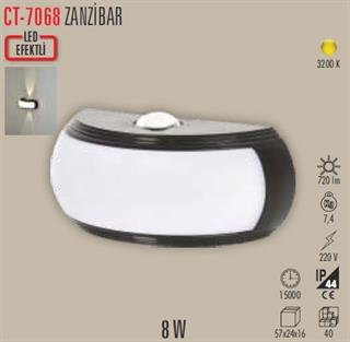 Cata 8W Zanzibar Led Aplik Günışığı Renk Dış Mekan CT-7068