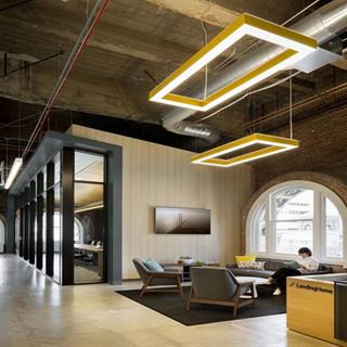 Dikdörtgen Simit Linear Modern Led Avize Lineer Armatür 80x160 cm