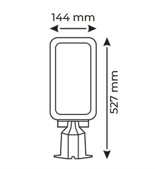 HELIOS 100W BEYAZ Sensörlü Kumandalı Solar Sokak Armatürü - Beyaz Işık (6500K) HS-3867