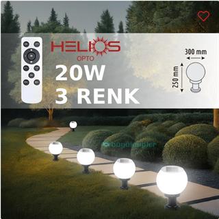 HELIOS 20W 3 RENK ( BEYAZ+4000K+GÜNIŞIĞI)Solar Bahçe Aplik HS-4007