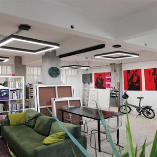 Kare Linear Modern Led Avize Simit Lineer Armatür 80cm