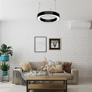 Simit Linear Yuvarlak Modern Led Avize Simit Lineer Halka Armatür 60cm