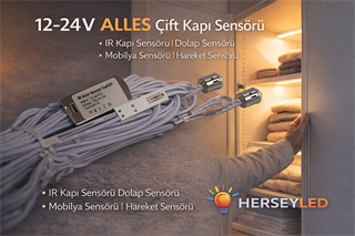 12-24V Çift Kapı Sensörü IR Kapı Sensörü Dolap Sensörü Mobilya Sensörü Hareket Sensörü