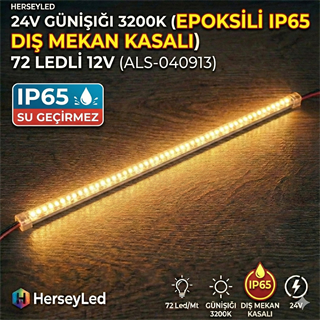 24 VOLT BAR LED DIŞ MEKAN EPOKSİLİ GÜNIŞIĞI
