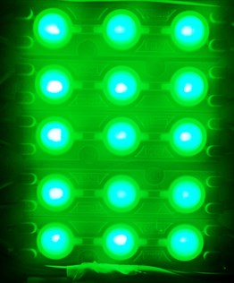 12V Yeşil 1 Watt Mercekli Modül LED 100 Adet – Canlı ve Odaklı Işık