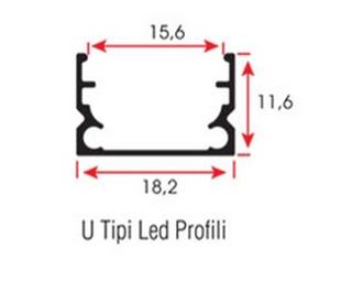 ALS-4426 LED KANALI 3MT BOY  0,115kg/m