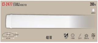 CATA 40W LEDLİ ETANJ ARMATÜR NEMLİ YER BEYAZ IŞIK 6500K 220V CT-2477