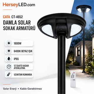 CATA CT-4652 DAMLA SOLAR SOKAK ARMATÜRÜ 1600 WATT