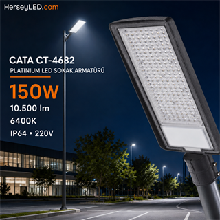 CATA CT-4682 150W PLATINIUM LEDLİ SOKAK ARMATÜRÜ 220V