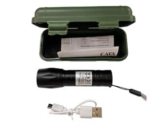 CATA Şarj Edilebilir Ledli 5W Polis El Feneri Beyaz ışık fonksiyonlu CT-8024