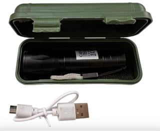 CATA Şarj Edilebilir Ledli 5W Polis El Feneri Beyaz ışık fonksiyonlu CT-8024