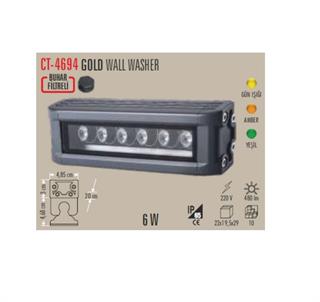 Cata AMBER 6 Watt Gold Wallwasher 20 cm CT-4694 A