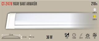Cata CT-2478 36w 120cm Ledli Bant Armatür Beyaz ışık 6500k