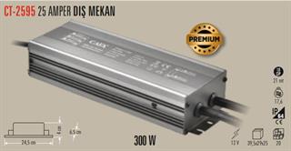 Cata CT-2595 12V 25A 300W Dış Mekan IP64 LED Trafo