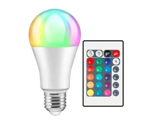 CATA CT-4058 9W RGB + 6500K Beyaz LED Ampul – E27 Duy, 220V, Uzaktan Kumandalı, Dim Edilebilir