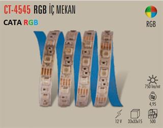 Cata CT-4545 12V RGB İç Mekan Şerit LED (5 Metre)