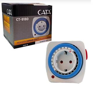 Cata Ct-9180 Mekani̇k Zaman Ayarlı Pri̇z Ti̇pi̇