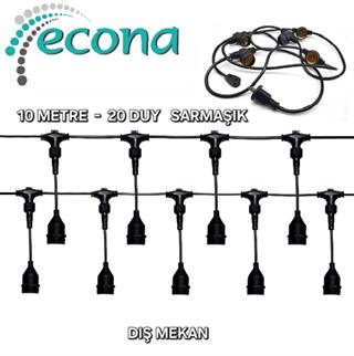 ECONA 10 METRE 20 DUY SARMAŞIK DIŞ MEKAN EKLENEBİLİR DUY ECN-3066