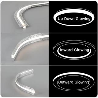 ESNEK TRIMLES ALÇIPAN GÖMME LED KANALI 3MT/BOY - 1 CM KAPAK GENİŞLİK
