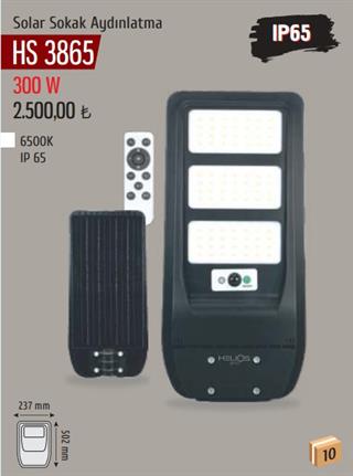 HELIOS HS-3865 300W SOLAR SOKAK ARMATUR BEYAZ IŞIK IP65