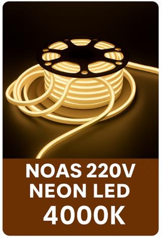 NOAS 220V 4000K  ILIK BEYAZ NEON LED YL42-0007 - 50MT TOP