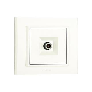 Natural Beyaz Uydu Prizi Modül+kapak Ovivo