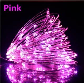 PERİ LED 3mt 2pilli PEMBE (10 adet Fiyatıdır )