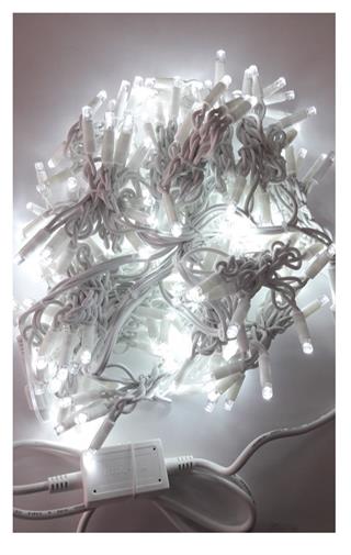 SAÇAK LED BEYAZ IŞIK ( SABİT YANAR ) DIŞ MEKAN IP65 2mt (50 -75-100cm) EKLENEBİLİR 144 LEDLİ BEYAZ KABLOLU YILBAŞI LED IŞIK  220V