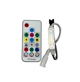 SP104E WS2811-WS2812 12-24 Volt ARGB Müzikli Pixel Kontrol Devresi RF Kumandalı Magic Led