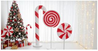 YILBAŞI LED AYDEDE NOEL BABA ŞEKER DEKOR ( 1,50 MT ) BÜYÜK BOY AYDEDE NOEL BABA ŞEKER ( ALS-150AYD )