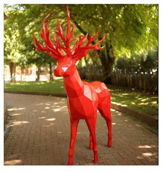 YILBAŞI LED GEYİK DEKOR ( 2,00 MT ) LED IŞIKLI BÜYÜK BOY RGB IŞIKLI KIRMIZI GEYİK (ALS-200GK )
