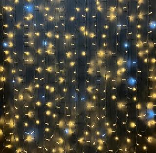 YILBAŞI LED IŞIK PERDE LED 2X2mt GÜNIŞIĞI (BEYAZ ÇAKARLI ) (400 LEDLİ ) EKLENEBİLİR IP65