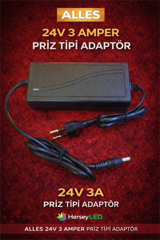 ALLES 24V 3 AMPER PRİZ TİPİ ADAPTÖR
