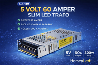 ALLES 5 VOLT 60 AMPER SLIM LED TRAFO ALS-1311