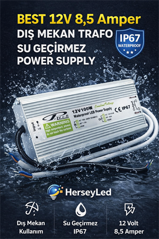 BEST 12V 8,5 AMPER DIŞ MEKAN TRAFO IP67