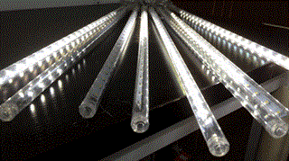 YILBAŞI LED IŞIK ( BEYAZ )METEOR LED ( 10 ADET SET 50CM ) IP65 DIŞ MEKAN