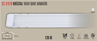 CATA 120W BEYAZ KRİSTAL YATAY BANT ARMATÜR CT-2479