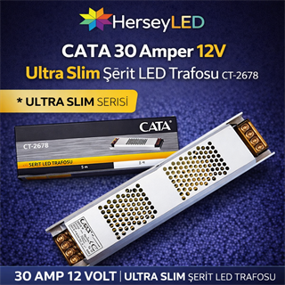 CATA 30 Amper 12v Ultra Slim Şerit Led Trafosu CT-2678
