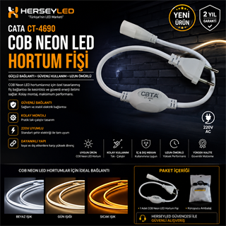 Cata COB Neon Led Hortum Fişi CT-4560
