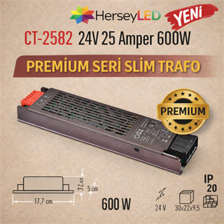 Cata CT-2582 24V 25 Amper 600W LED Trafo