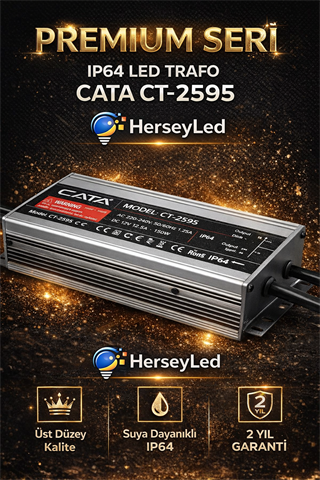 Cata CT-2595 12V 25A 300W Dış Mekan IP64 LED Trafo