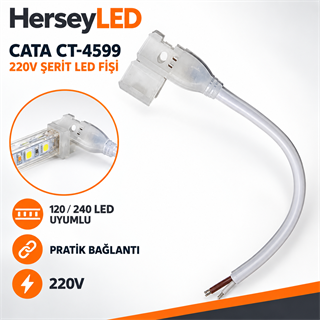 CATA CT-4599 240 LEDLİ 220V ŞERİT LED FİŞİ