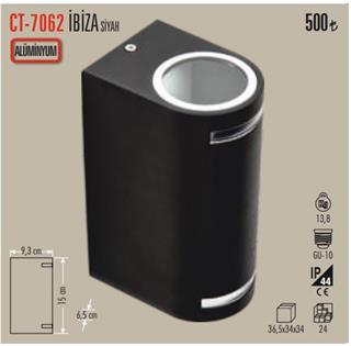 Cata İbiza Aplik Siyah Kasa Gu10 Duylu CT-7062