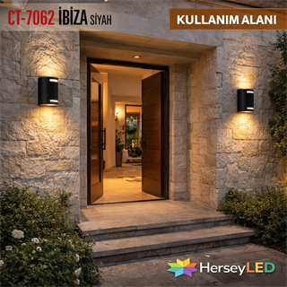 Cata İbiza Aplik Siyah Kasa Gu10 Duylu CT-7062