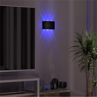 ÇIFT YÖNLÜ 3LÜ DUVAR APLIK DEKORATIF DIŞ MEKAN MAVI LED AYDINLATMA