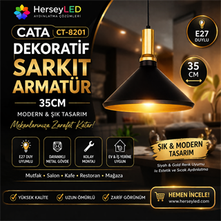 CT-8201 DEKORATİF SARKIT ARMATÜR 35CM